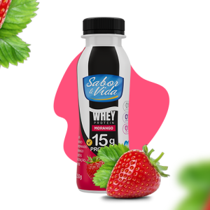 Iogurte Desnatado de Morango (Whey Protein)  - 250g