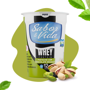 Iogurte Integral de Pistache com Chocolate Branco (Whey Protein) - 170g